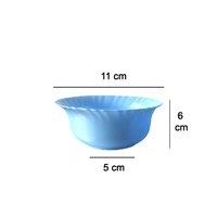 2398 Plastic Handmade Katori Serving/Snacks Bowl (Set of 6)