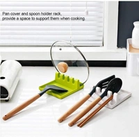 2417 4 Slots Cooking Utensil Heat Resistant Cooking Spatula Holder (Gray Color)