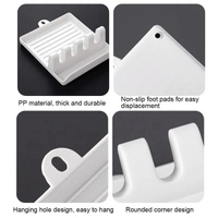 2417 4 Slots Cooking Utensil Heat Resistant Cooking Spatula Holder (Gray Color)
