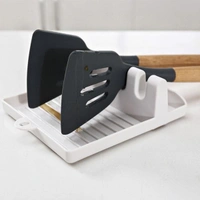 2417 4 Slots Cooking Utensil Heat Resistant Cooking Spatula Holder (Gray Color)