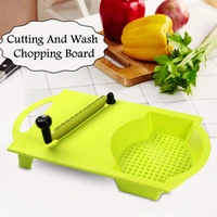 2418 Plastic and Metal Cut n Wash Chopping Board with Knife Cut-N-Wash
