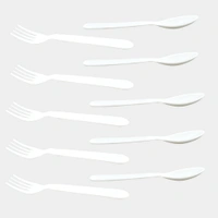 2422 Dinnerware Cutlery Premium Plastic Spoon And Fork Set - 10 pcs