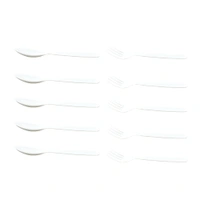 2422 Dinnerware Cutlery Premium Plastic Spoon And Fork Set - 10 pcs