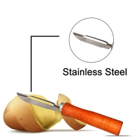 2455 Wooden Handle and Stainless Steel Vegetable Peeler