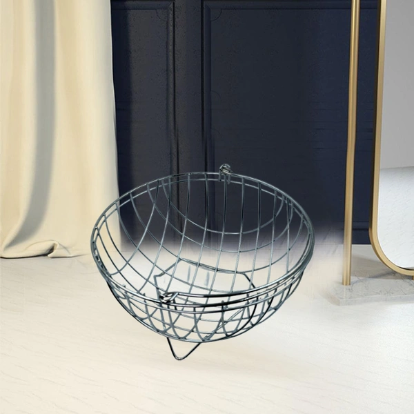 2742 SS Round Fruit Basket used for holding fruits as a decorative and using purposes in all kinds of official and household places etc.