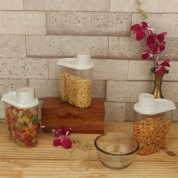 2760 3 Pc Cereal Dispenser 750 ML For Storing And Serving Of Cereal And All Stuffs.