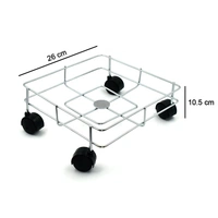 2787 Stainless steel Square Oil Stand For Carrying Oil Bottles And Jars Easily Without Any Problem.