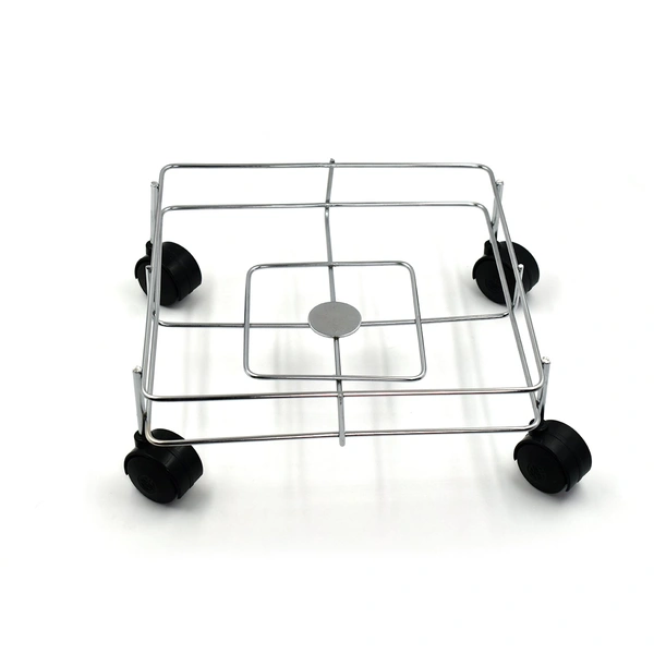 2787 Stainless steel Square Oil Stand For Carrying Oil Bottles And Jars Easily Without Any Problem.