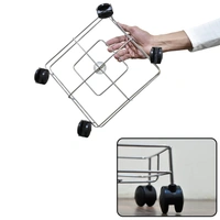 2787 Stainless steel Square Oil Stand For Carrying Oil Bottles And Jars Easily Without Any Problem.