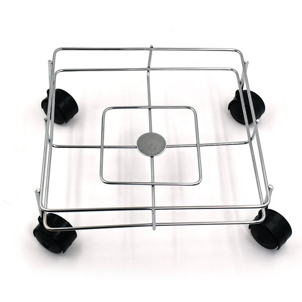 2787 Stainless steel Square Oil Stand For Carrying Oil Bottles And Jars Easily Without Any Problem.