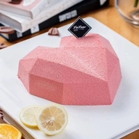 3258 Flexible Silicone 3D Diamond Heart Shape Pinata Chocolate Cake Mold