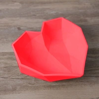 3258 Flexible Silicone 3D Diamond Heart Shape Pinata Chocolate Cake Mold