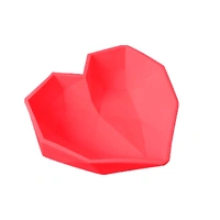 3258 Flexible Silicone 3D Diamond Heart Shape Pinata Chocolate Cake Mold