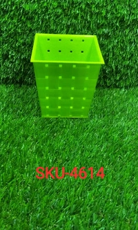 4614 Square Single Plant Railing Dotted Planters