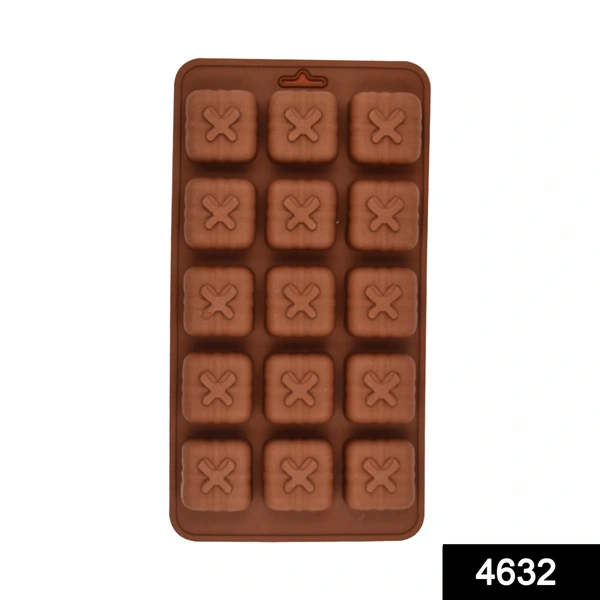 4632 15 Cavity Square Shape design Silicone Mold Baking Tray