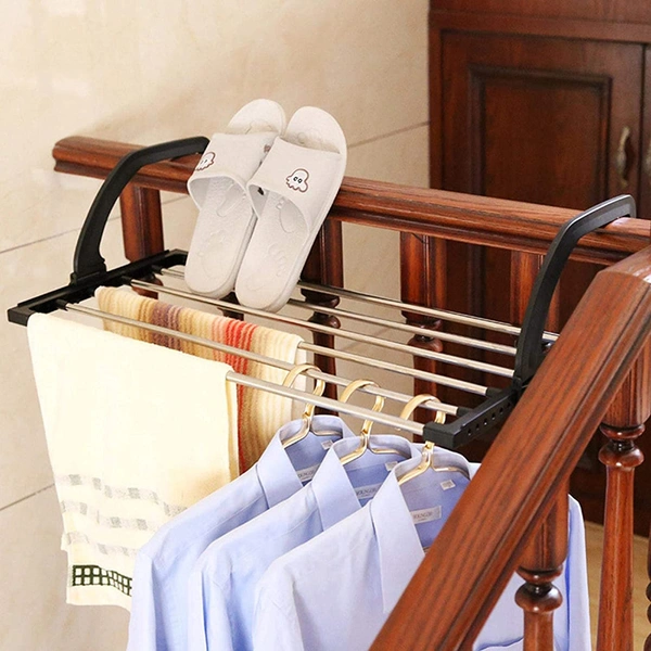 4649 Adjustable Folding Clothes Steel Drying Racks Hanger Shelf