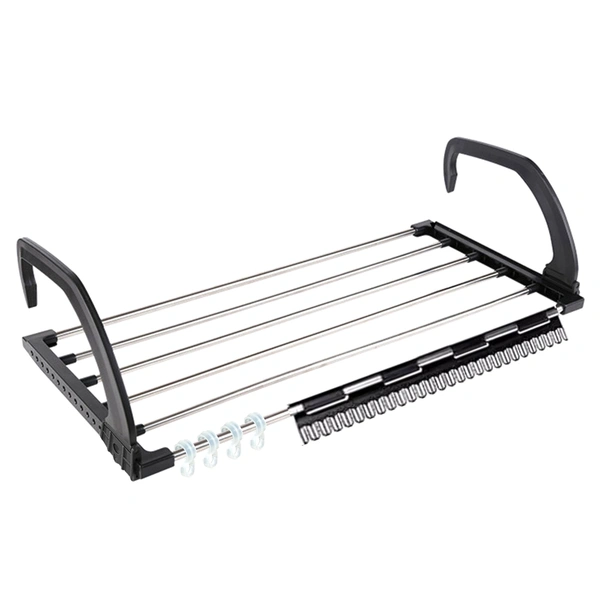 4649 Adjustable Folding Clothes Steel Drying Racks Hanger Shelf
