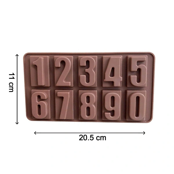 4735 Silicone Number Shape Chocolate Mould for Birthday Cake Decoration (1Pc Only)