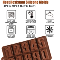 4735 Silicone Number Shape Chocolate Mould for Birthday Cake Decoration (1Pc Only)