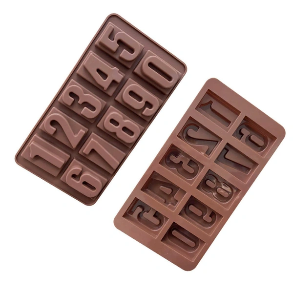 4735 Silicone Number Shape Chocolate Mould for Birthday Cake Decoration (1Pc Only)