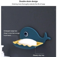 4747 Fish Shape Soap Dish Adhesive Waterproof Wall Mounted Bar Soap Dish Holder  (Pack of 2Pc)