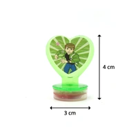 4804 Unique Cartoon character Heart Shape Stamps 6 pieces for Kids Motivation and Reward Theme Prefect Gift for Teachers, Parents and Students (Multicolor)