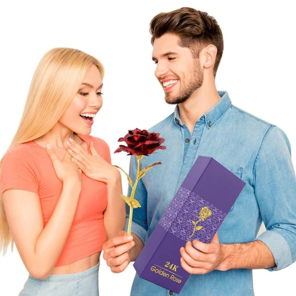 4809 24k Gold Rose,Gold Foil Plated Rose with LOVE Stand and Gift Box for Anniversary,Birthday,Wedding,Thanks giving