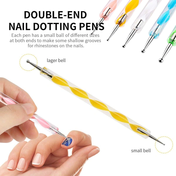 6020 Nail Art Point Pen and Set Used by Womens and Ladies for Their Fashion Purposes.