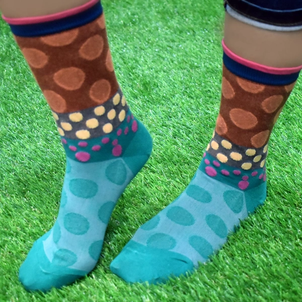 7302 Ladies Printed Socks Breathable Thickened Classic Simple Soft Skin Friendly