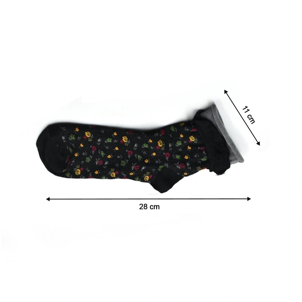 7344 Women s Crew Socks With fresh little flowers Printed ,high quality socks (Pack Of 20Pair)
