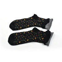 7344 Women s Crew Socks With fresh little flowers Printed ,high quality socks (Pack Of 20Pair)