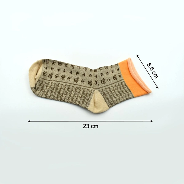 7356 Socks Breathable Thickened Classic Simple Soft Skin Friendly (1Pair)