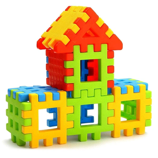 8038  Blocks House Multi Color Building Blocks with Smooth Rounded Edges (110Pc Set)