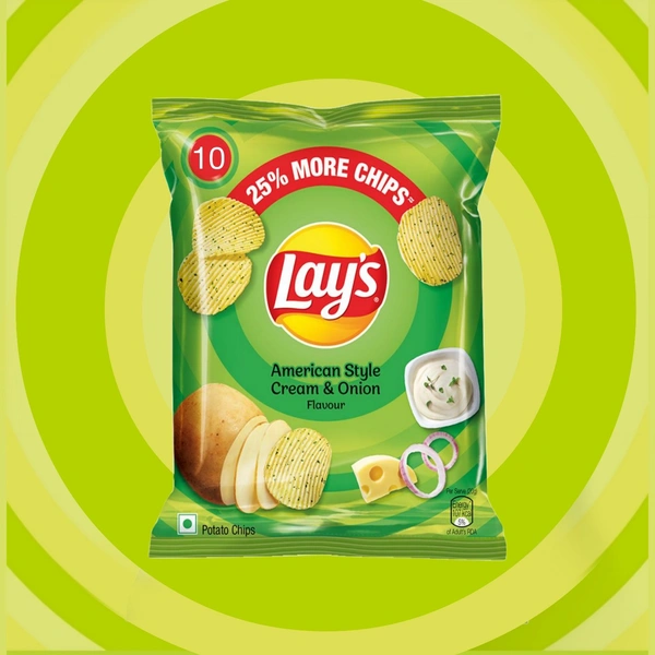 Lays American Style/Green (MRP.:10) Pack Of 10