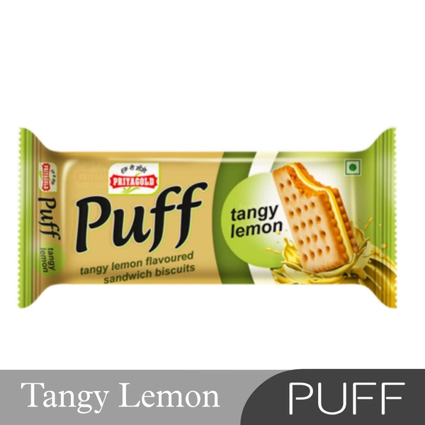 Priyagold Puff (MRP:10) Pack Of 10 - Tangy Lemon