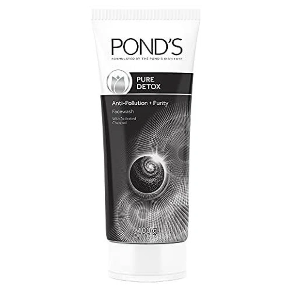 PONDS PURE DETOX ANTI POLLUTION CHARCOAL FACE WASH  - 50GM