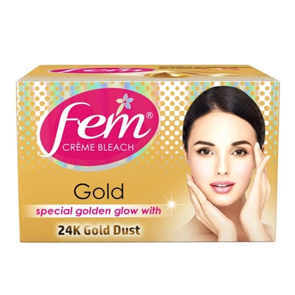 FEM GOLD BLEACH CREAM (24K GOLD DUST) - 8 GM
