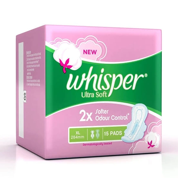 WHISPER ULTRA XL+ SOFT SANITARY PAD - 15 N