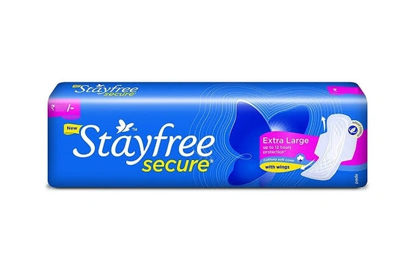 STAYFREE SECURE EXTRA LARGE SANITARY PAD - 6N