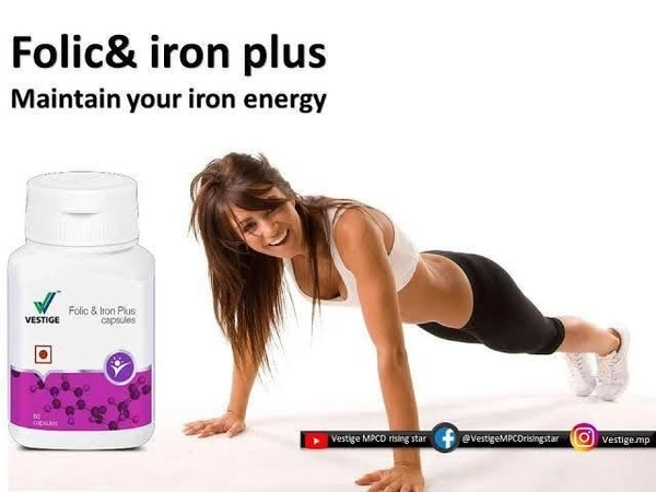 VESTIGE IRON PLUS AND FOLIC ACID CAPSULE - 60N