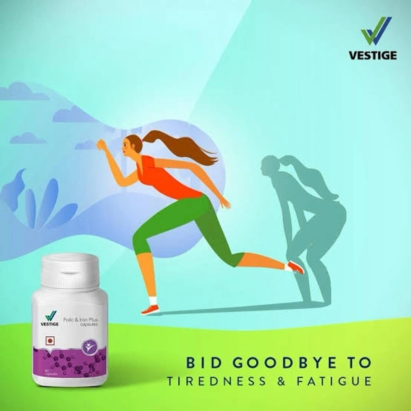 VESTIGE IRON PLUS AND FOLIC ACID CAPSULE - 60N