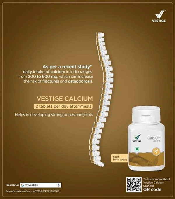 VESTIGE CALCIUM TABLETS - 100N