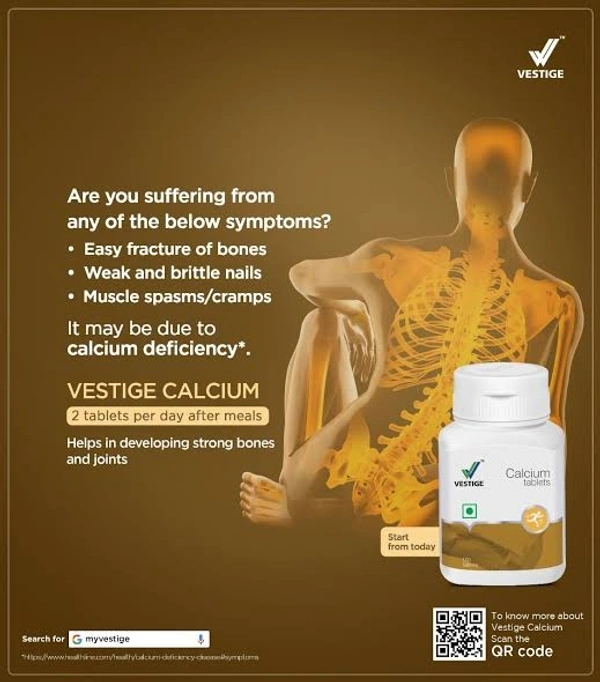 VESTIGE CALCIUM TABLETS - 100N