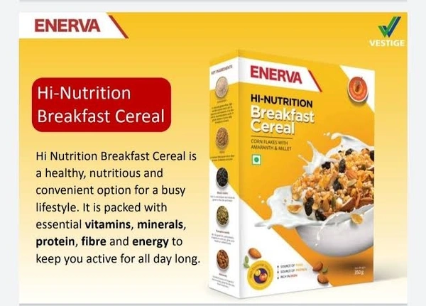 ENERVA HI NUTRITION BREAKFAST CEREALS RICH IN FIBRE PROTEIN IRON - 350GM