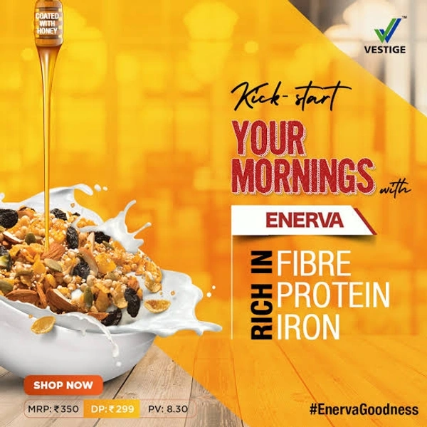 ENERVA HI NUTRITION BREAKFAST CEREALS RICH IN FIBRE PROTEIN IRON - 350GM