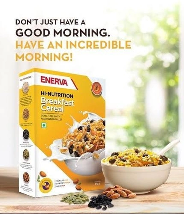 ENERVA HI NUTRITION BREAKFAST CEREALS RICH IN FIBRE PROTEIN IRON - 350GM