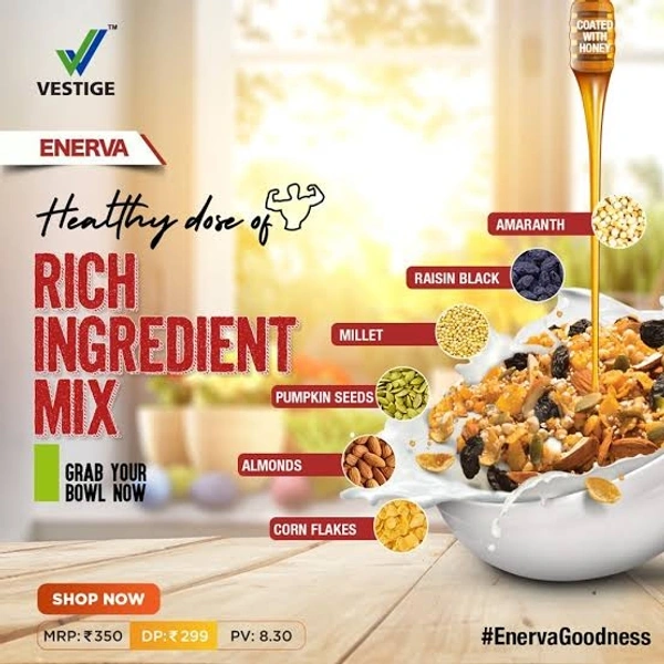 ENERVA HI NUTRITION BREAKFAST CEREALS RICH IN FIBRE PROTEIN IRON - 350GM