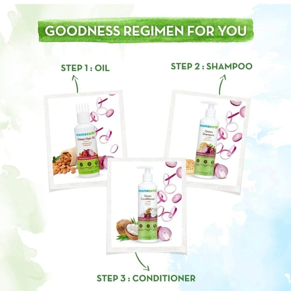 Mamaearth Onion Hair Oil for hair growth with Onion & Redensyl for Hair Fall Control - 250ml15%off15%off - 150ML