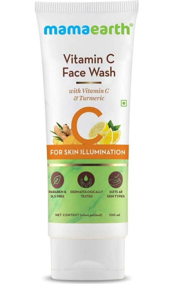Mamaearth Vitamin C Face Wash with Vitamin C and Turmeric for Skin Illumination - 100ml - 100ML