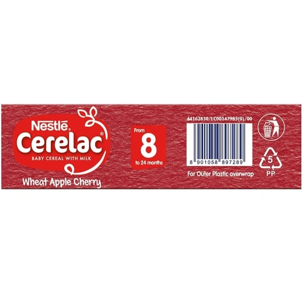 Nestle Cerelac Baby Cereal With Milk, Wheat Apple Cherry From 8 Months - 300, SEPTEMBER 2022